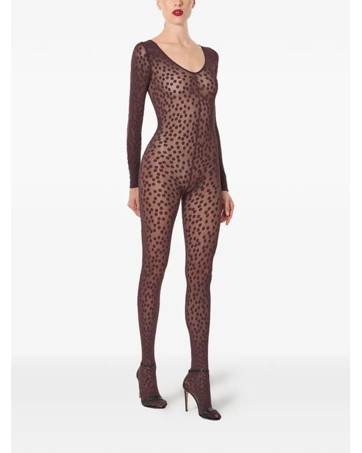 Wolford Red Dots-Pattern Catsuit