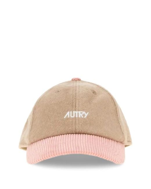 Autry Natural Logo-Embroidered Corduroy-Brim Baseball Cap