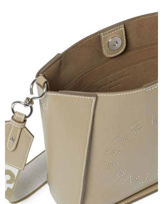 Borsa A Tracolla Logo Square Mini di Stella McCartney in Natural