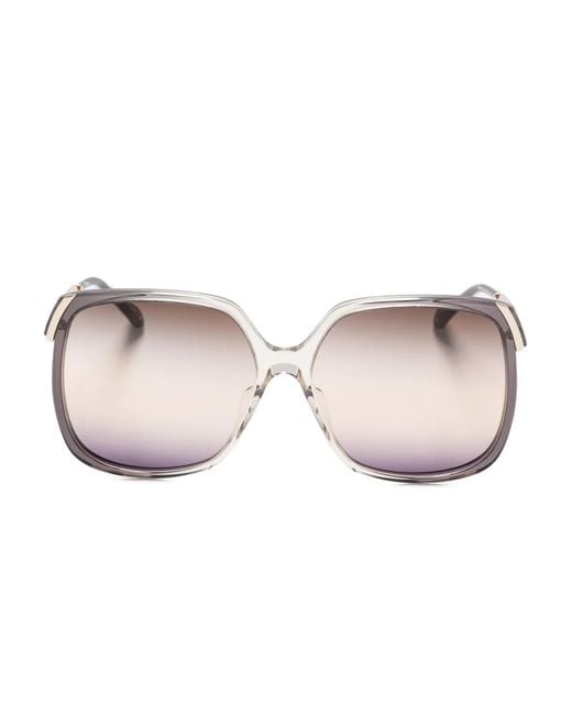 Chloé Pink Square-Frame Sunglasses