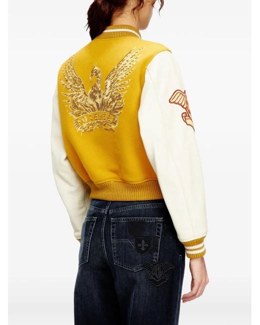 DIESEL Yellow L-Real-Cp Phoenix-Embroidered Jacket