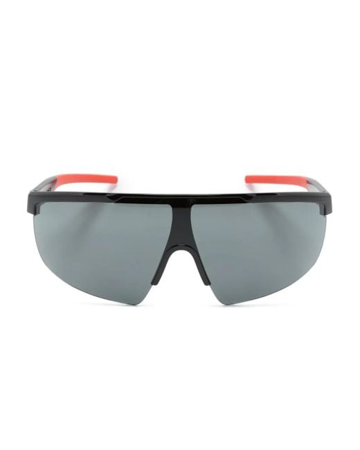 Scuderia Ferrari Gray Shield-Frame Sunglasses