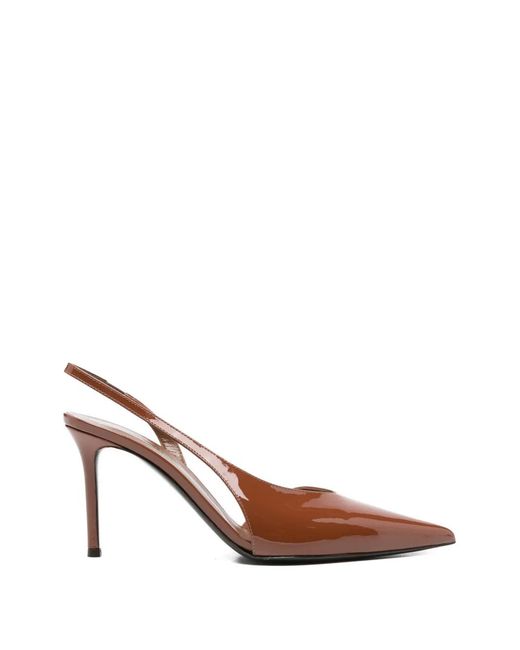Giuseppe Zanotti Brown Pointed Slingback Pumps