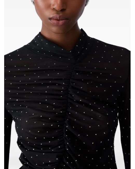 Liu Jo Black Full Rhinestone Tulle T-Shirt