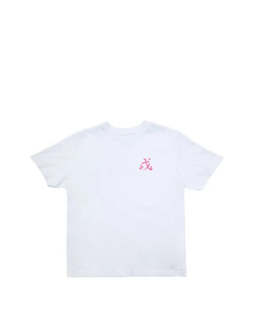 Evisu White Evisya Printed T-Shirt for men