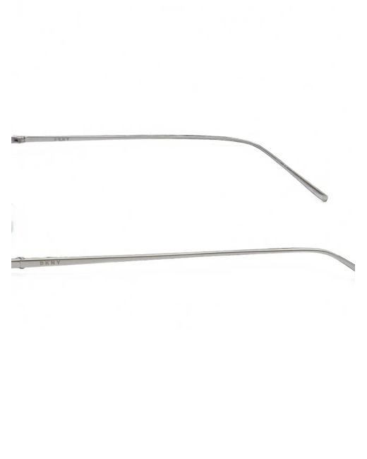 DKNY White Geometric-Frame Sunglasses
