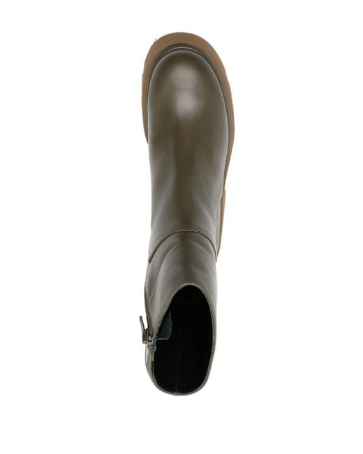 Paloma Barceló Green Stiefel Aus Leder 80Mm