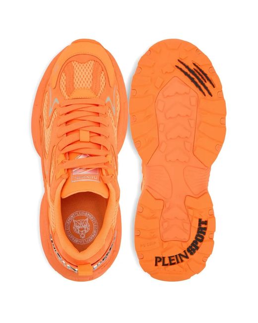 Philipp Plein Orange Pulse X Mesh Sneakers