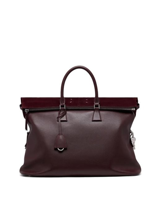 Maison Margiela Purple Xl 5Ac Soft Leather Shoulder Bag
