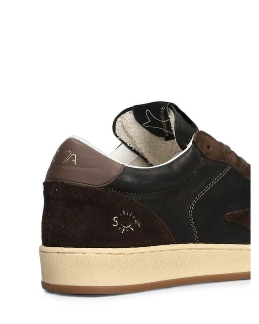 AMA BRAND Black Star-Patch Sneakers for men