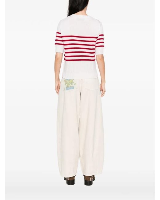 EMERSON RENALDI Red Striped Short-Sleeve T-Shirt