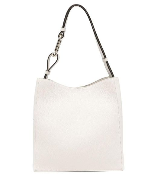 Furla White Nuvola Leather Shoulder Bag