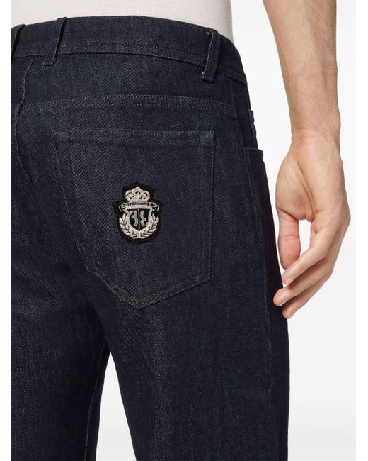 Billionaire Straight-Leg-Jeans mit Logo in Blue für Herren