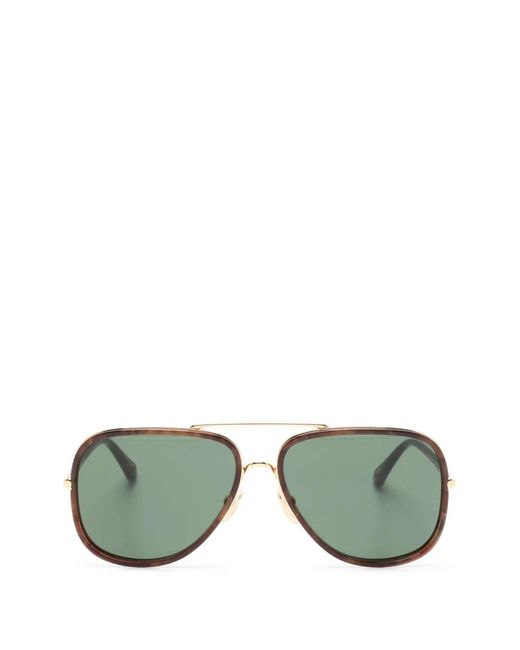 Chloé Green Pilot-Frame Sunglasses