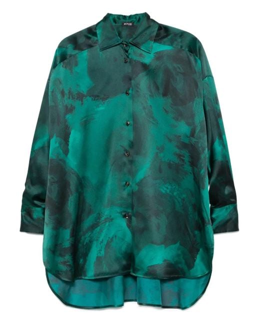 Kiton Blouse Met Print in het Green