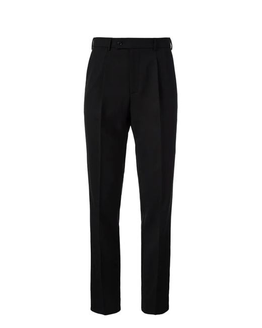 MEDEA Black Pleat-Detail Trousers for men
