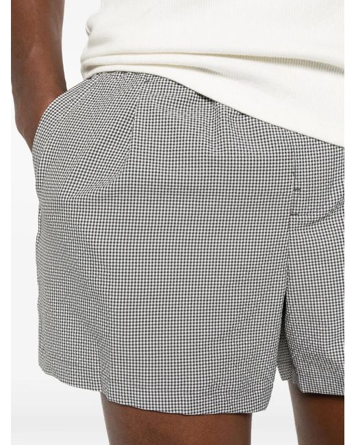 Our Legacy Gray Check Shorts for men
