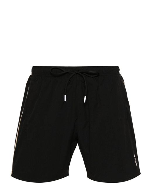 Boss Black Logo-print Swim Shorts for men