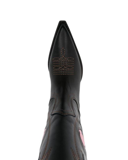 Paris Texas Black Rosalia 60mm Leather Boots