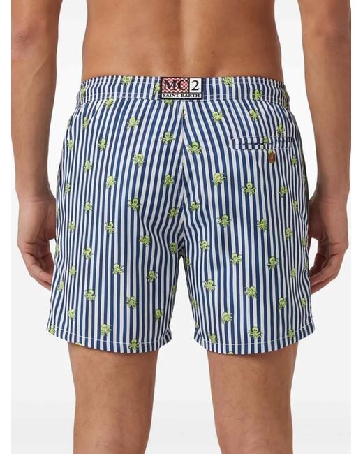 Mc2 Saint Barth Blue Polyester Lighting Micro Stretch for men