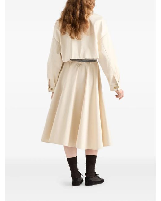 Prada Natural Chino Midi Skirt