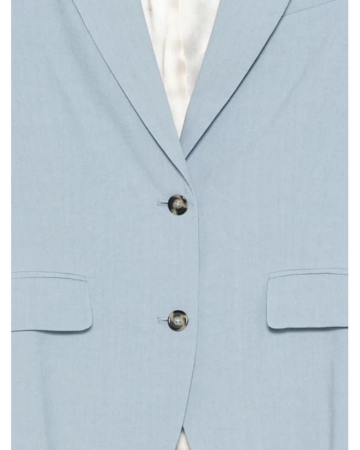 Gant Blue Button Single-Breasted Blazer