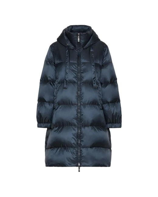 Max Mara Blue Roomy Midi Puffer