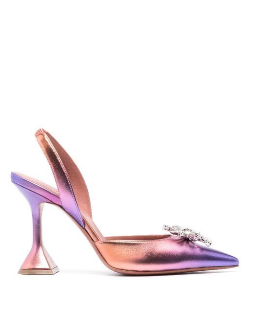 Zapatos Rosie con tacón de 95mm AMINA MUADDI de color Pink