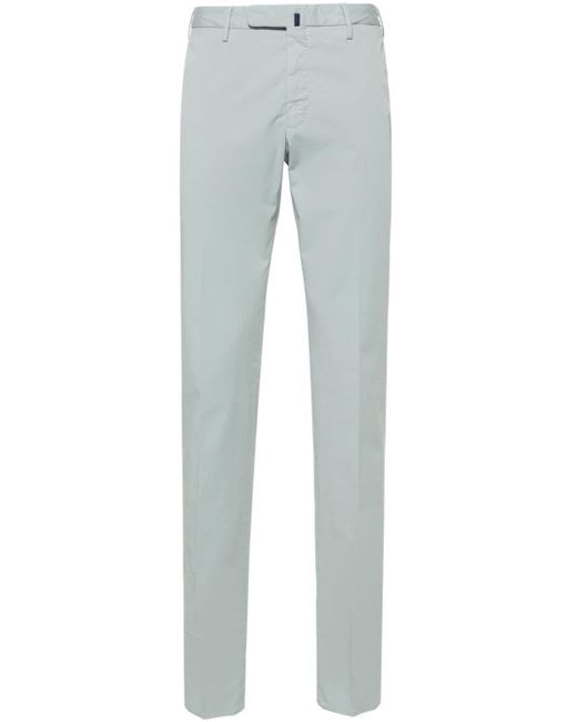 Incotex Blue Mid-rise Twill Chinos for men