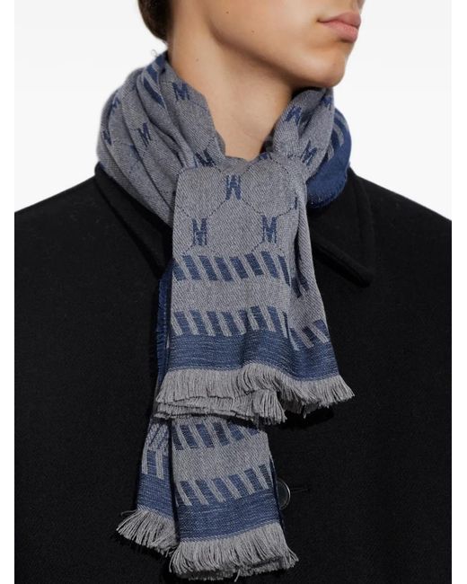 Sciarpa Con Stampa di Moschino in Blue