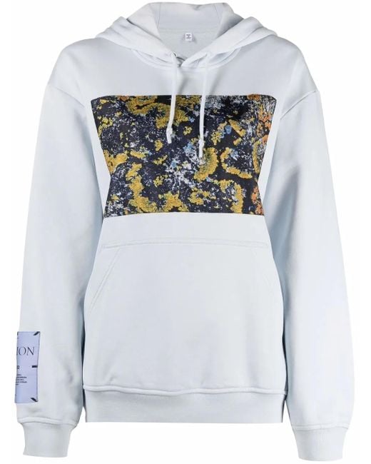 McQ Alexander McQueen Gray Logo-Patch Sleeve Hoodie