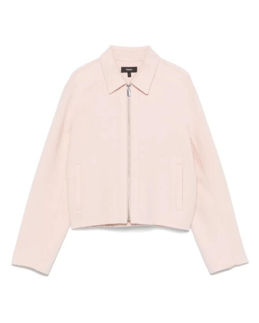 Theory クロップド ジャケット Pink