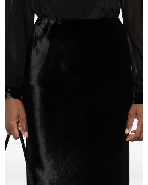 Dorothee Schumacher Black Bias-Cut Midi Skirt