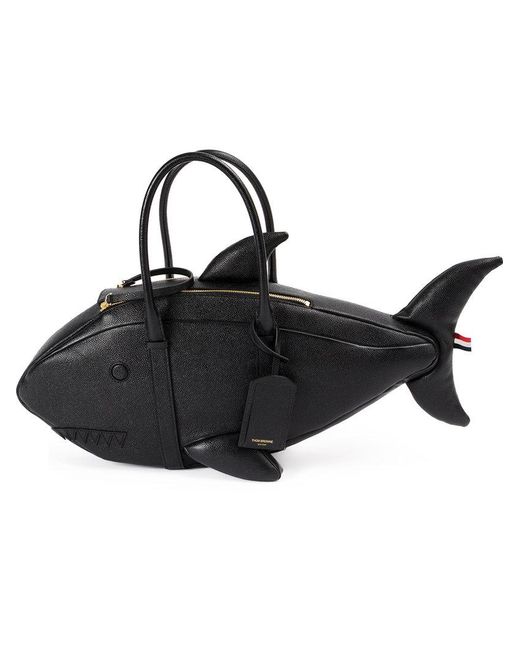 Thom Browne Black Fish Shoulder Bag for men