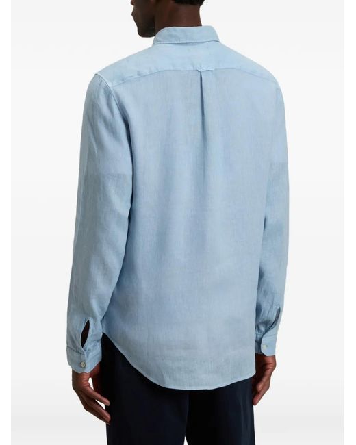 Woolrich Linnen Overhemd in het Blue voor heren