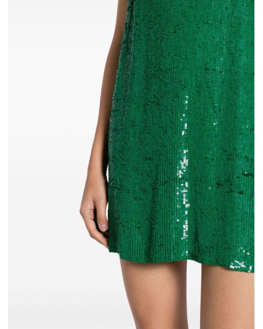 P.A.R.O.S.H. Green Sequin-embellished Minidress