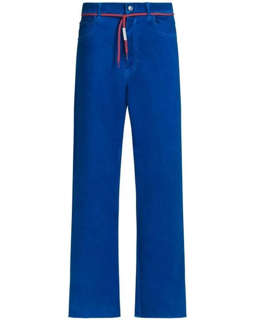Marni Straight Broek in het Blue voor heren