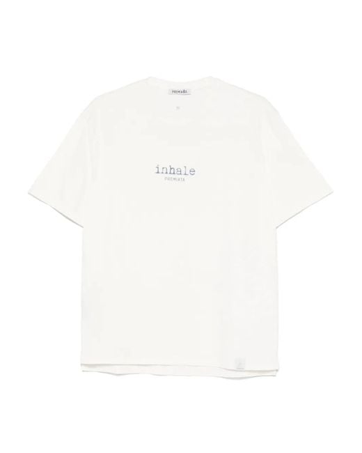 Premiata White Logo-Print T-Shirt for men