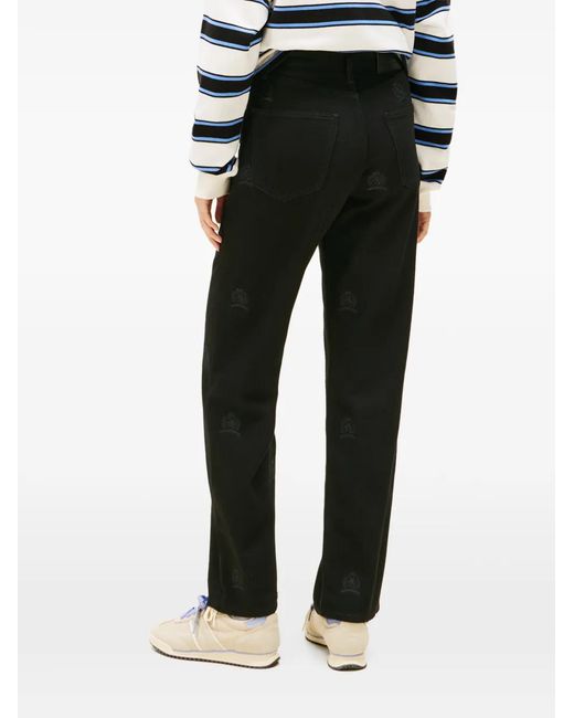 Tommy Hilfiger Black Patterned Trousers