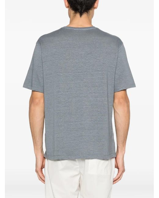 Roberto Collina Gray Crew-Neck T-Shirt for men
