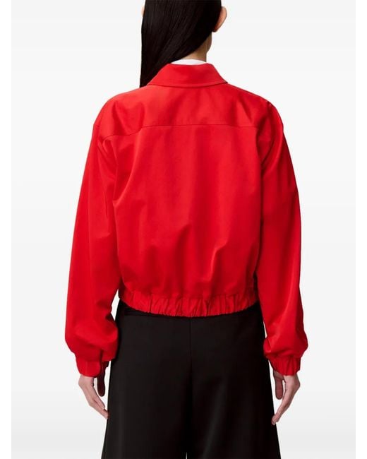 Claudie Pierlot Red Short Satin Jacket