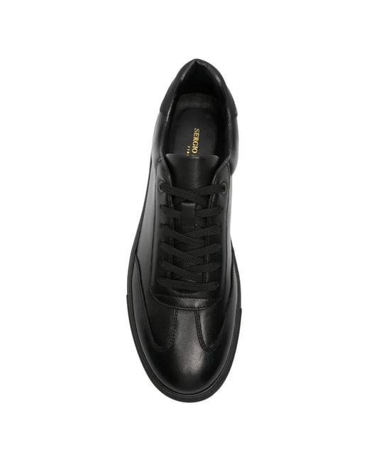SERGIO MORETTI FIRENZE Black Baskets En Cuir À Empiècements for men