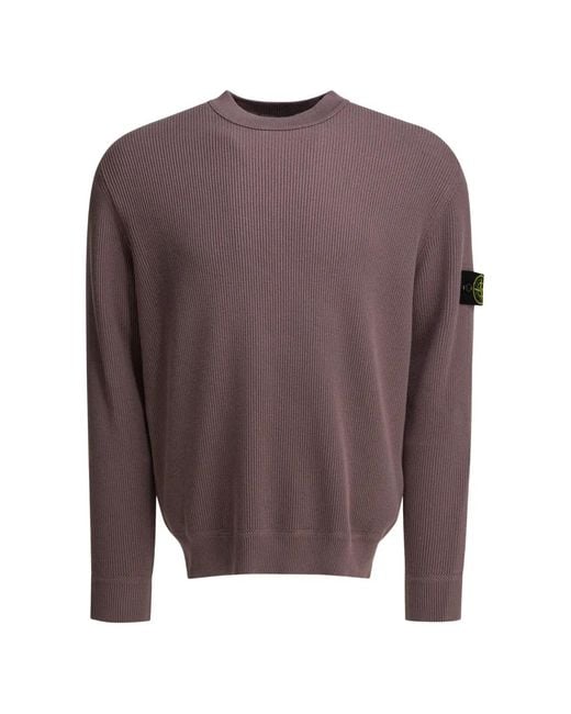 Pull À Détails De Patchs Stone Island pour homme en coloris Brown