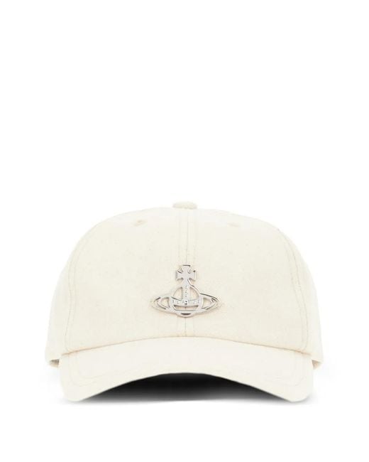 Vivienne Westwood White Orb-Plaque Baseball Cap