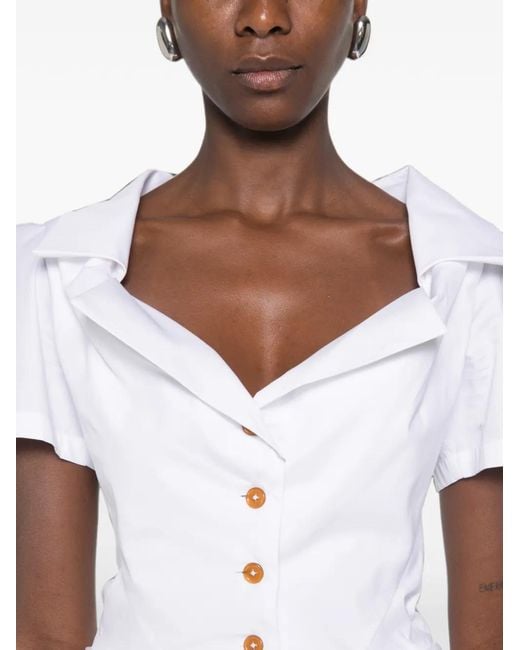 Vivienne Westwood White Monday Peplum Shirt