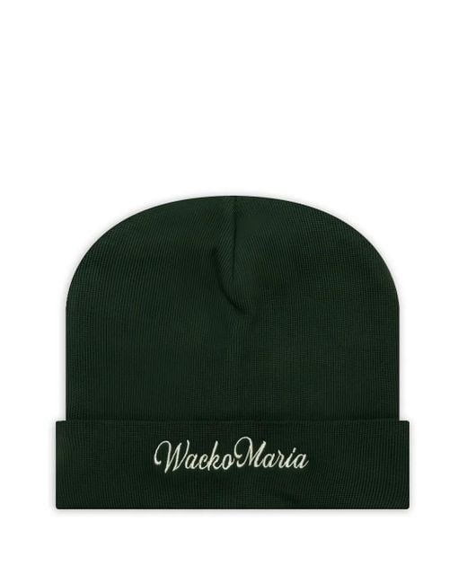 Wacko Maria Green Knited Beanie Hat for men