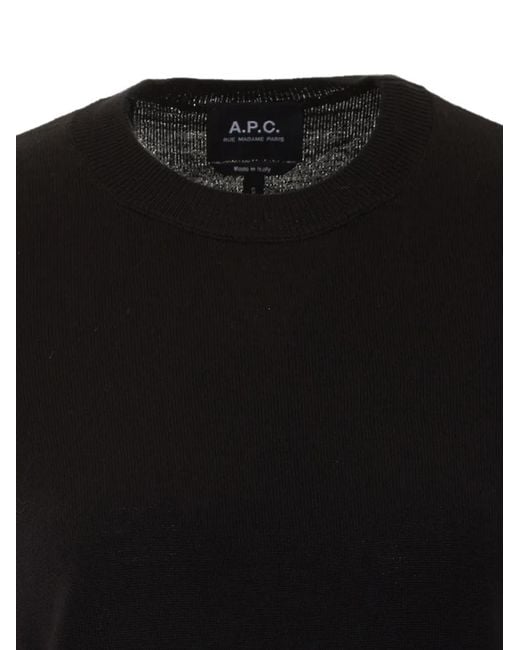 A.P.C. Black Philomena Logo-Embroidered Sweater
