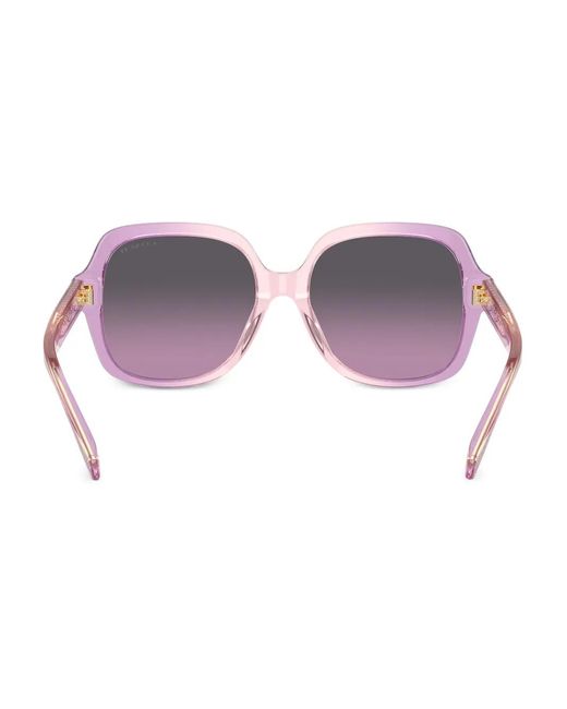COACH Purple Square-Frame Gradient-Lens Sunglasses