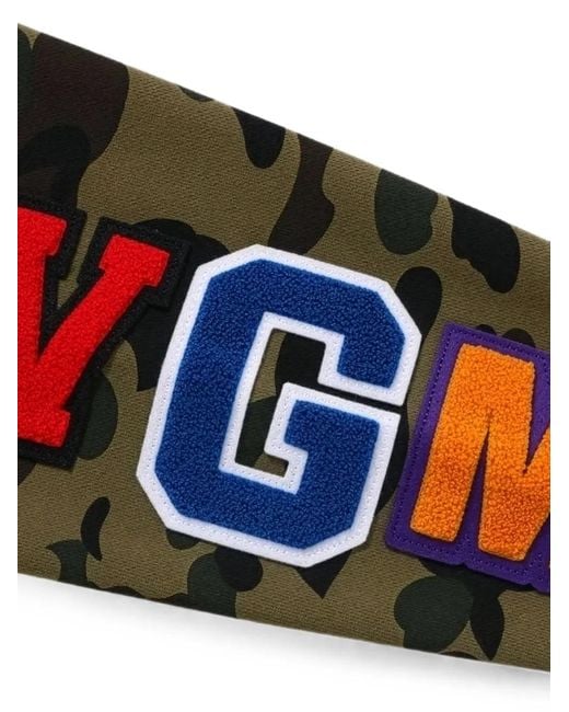 A Bathing Ape Green Sweat 1St Camo Shark for men