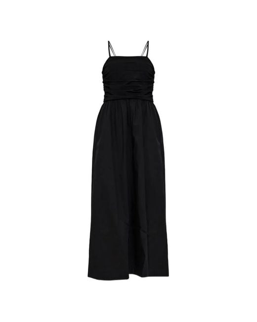 Gestuz Black Ruched-Bodice Camisole Dress